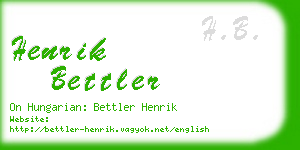 henrik bettler business card